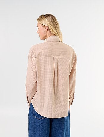 Camicia ampia a maniche lunghe e collo lavallière