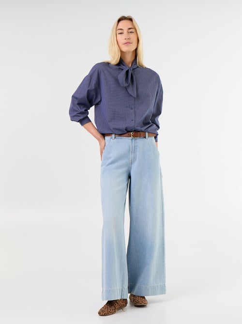 Camicia ampia a maniche lunghe e collo lavallière - Kiabi