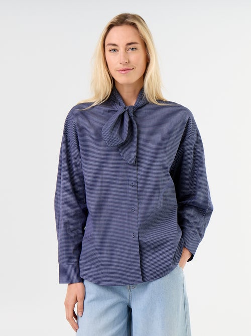 Camicia ampia a maniche lunghe e collo lavallière - Kiabi