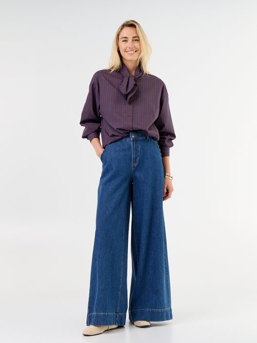 Camicia ampia a maniche lunghe e collo lavallière - Kiabi