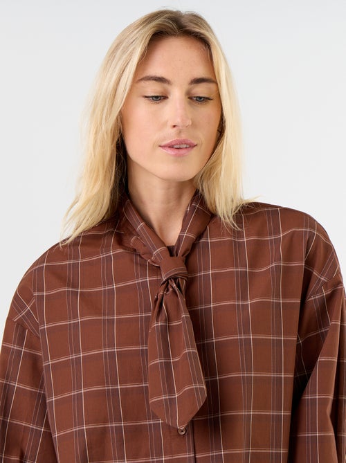 Camicia ampia a maniche lunghe e collo lavallière - Kiabi
