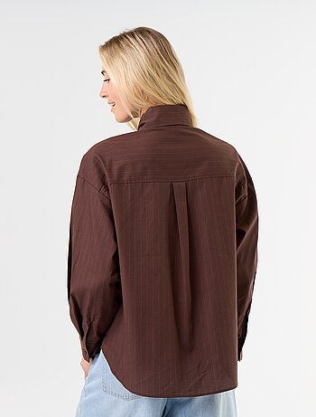 Camicia ampia a maniche lunghe e collo lavallière