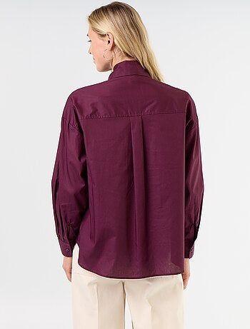 Camicia ampia a maniche lunghe e collo lavallière