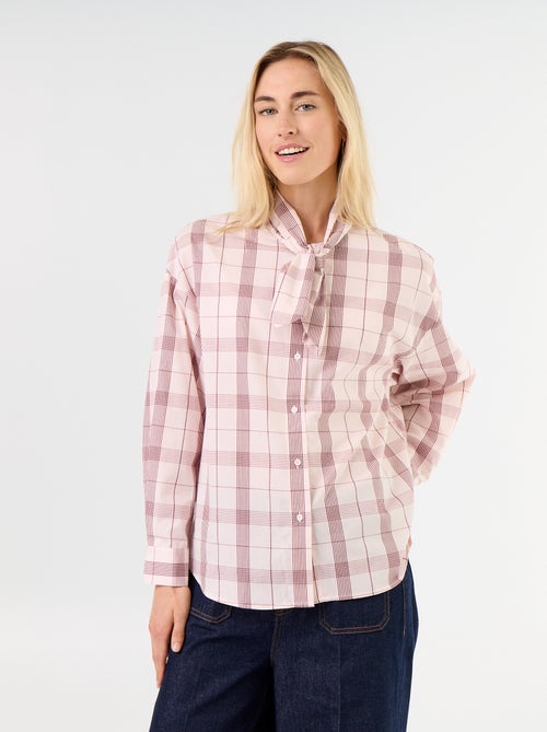 Camicia ampia a maniche lunghe e collo lavallière - Kiabi