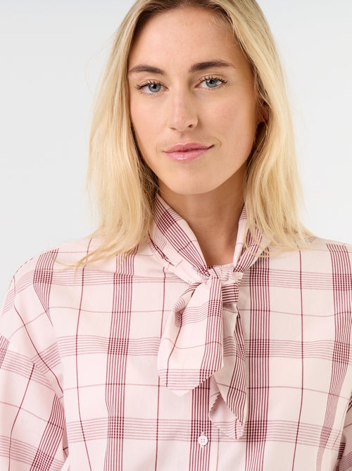 Camicia ampia a maniche lunghe e collo lavallière - Kiabi