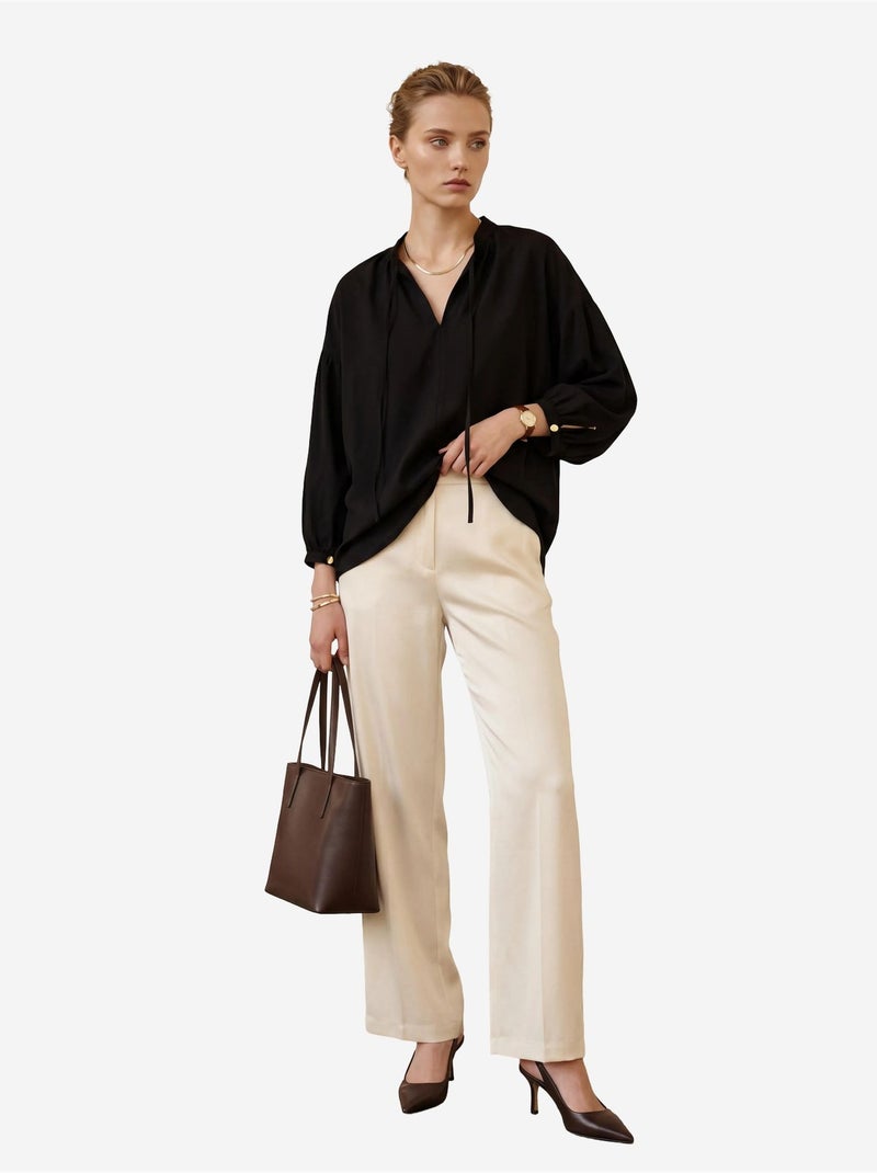 Camicia ampia a maniche lunghe my fashion Nero - Kiabi