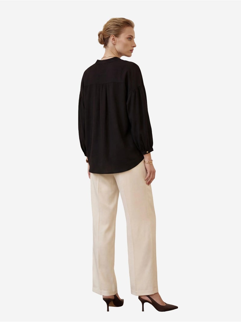 Camicia ampia a maniche lunghe my fashion Nero - Kiabi