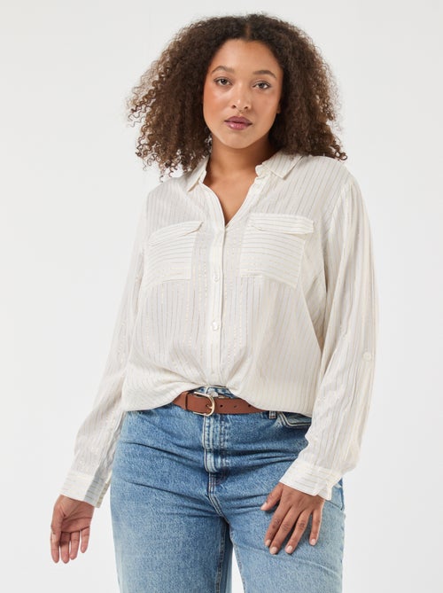 Camicia ampia a righe 'Veromodacu' - Kiabi