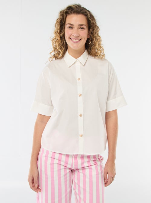 Camicia ampia con bottoni a stella - Kiabi