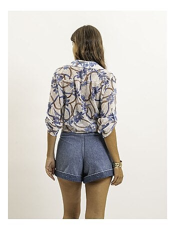 Camicia annodata con motivi OBERDA