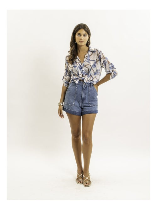 Camicia annodata con motivi OBERDA - Kiabi