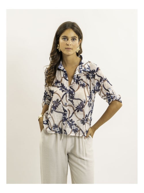 Camicia annodata con motivi OBERDA - Kiabi