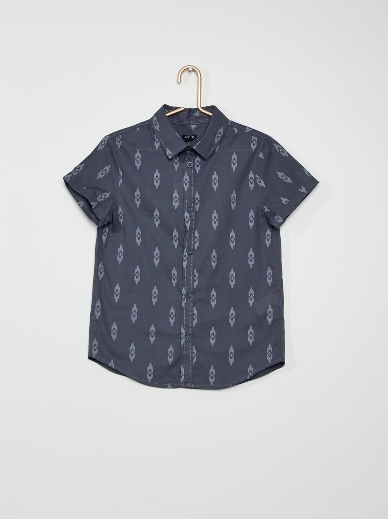 Camicia bambino maniche corte GRIGIO - Kiabi