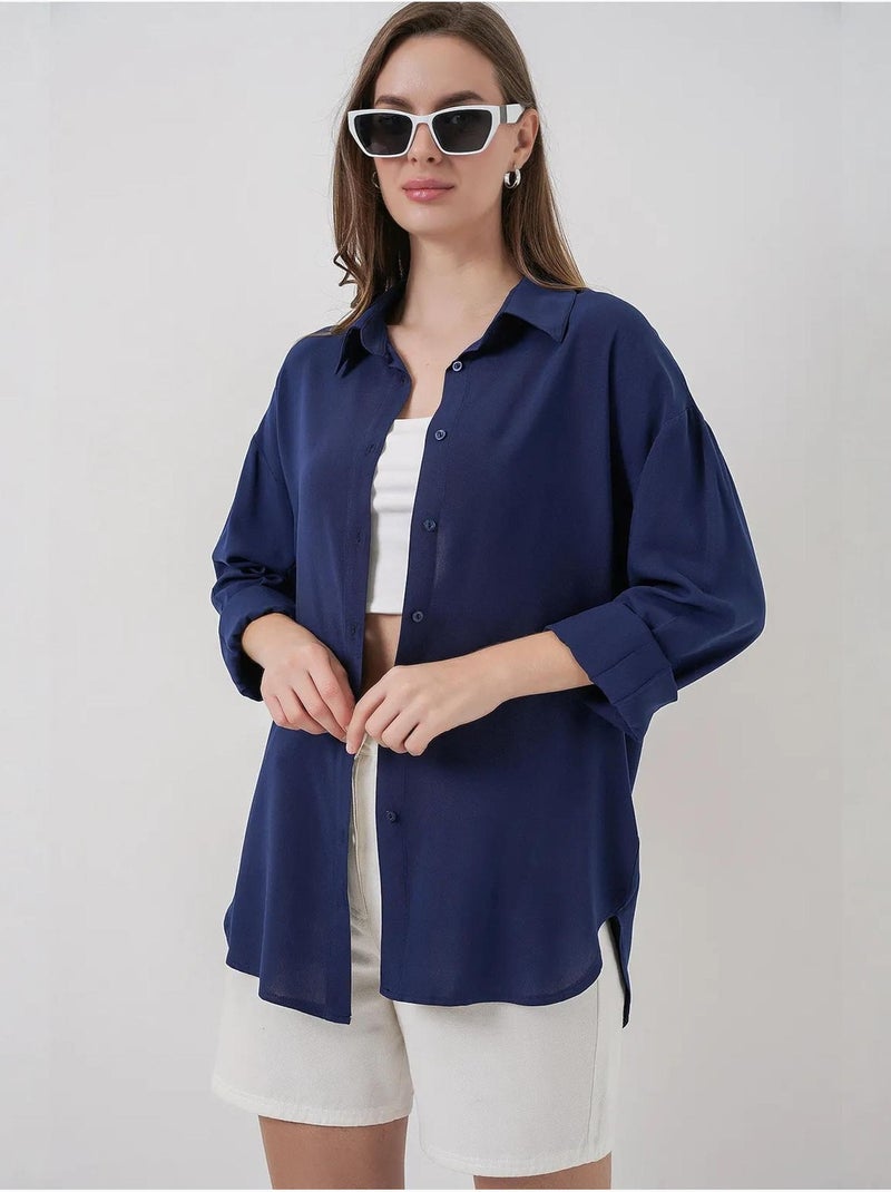 Camicia basic abbottonata bdart Blu marino - Kiabi