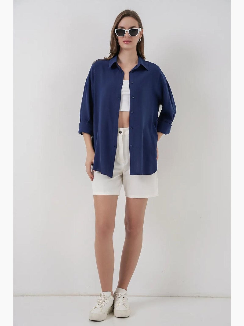 Camicia basic abbottonata bdart Blu marino - Kiabi