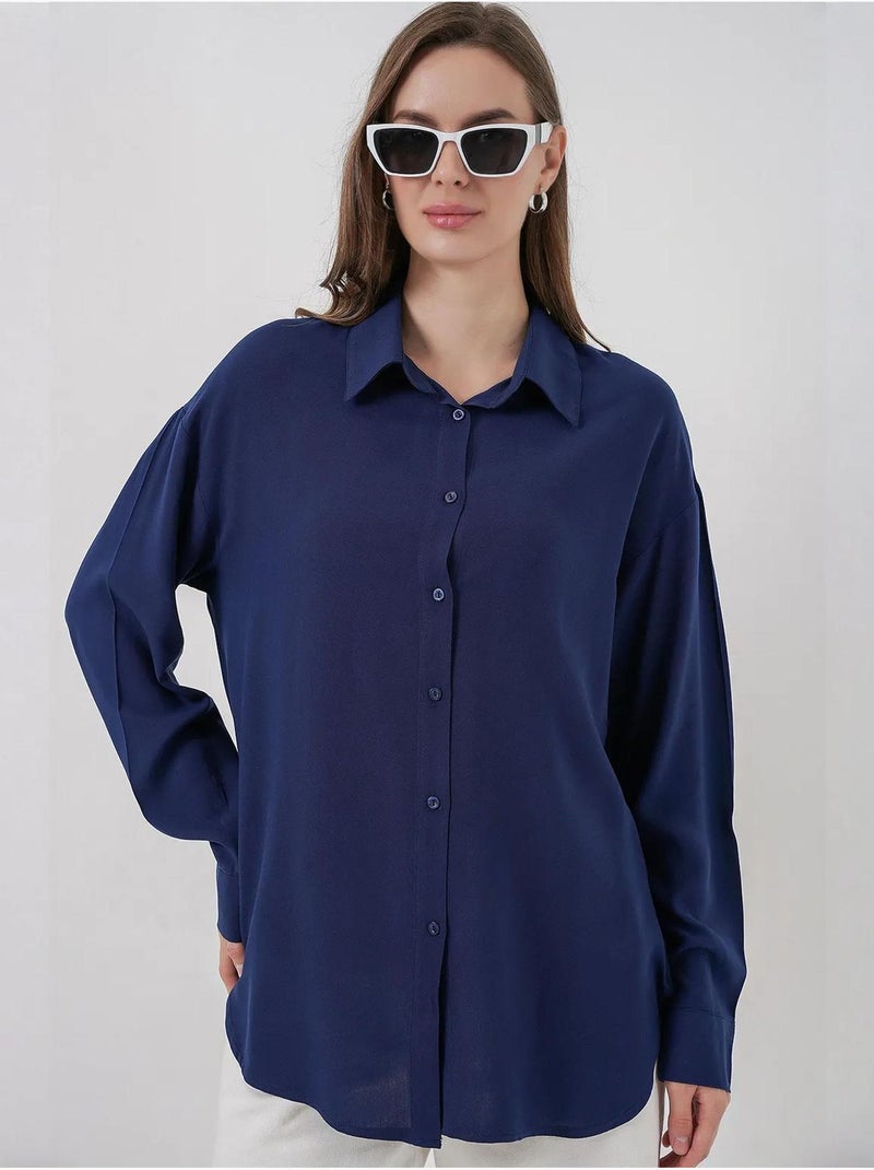 Camicia basic abbottonata bdart Blu marino - Kiabi