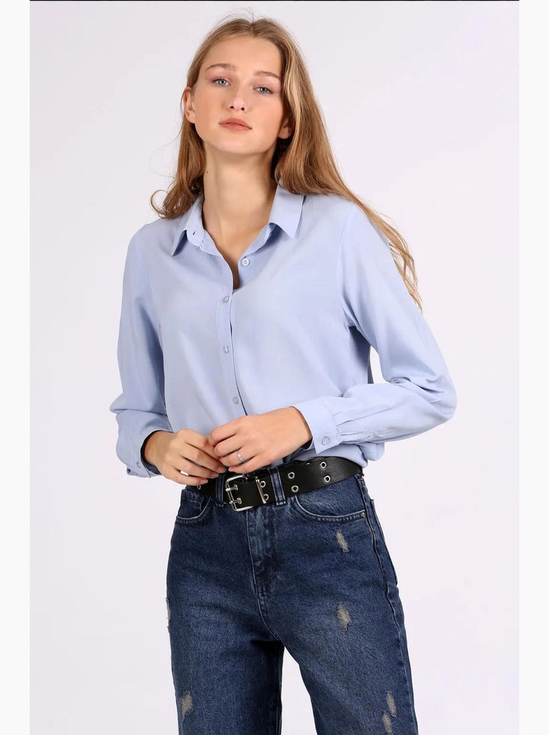 Camicia basic abbottonata bdart Blu pastello - Kiabi