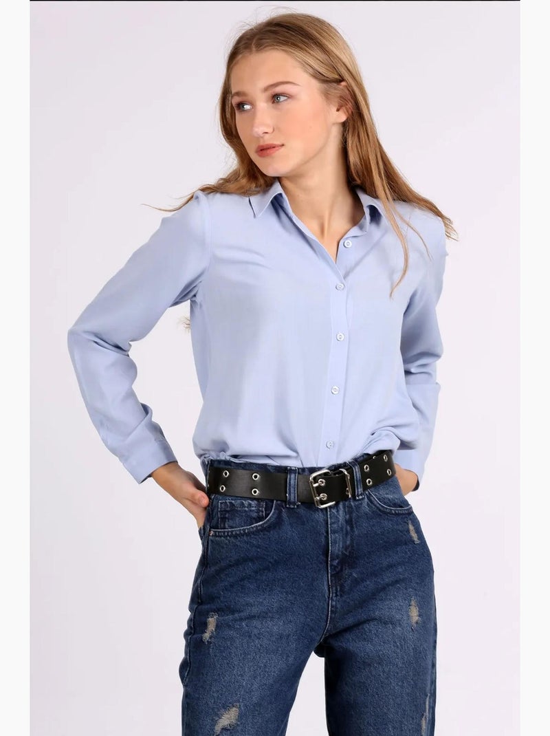 Camicia basic abbottonata bdart Blu pastello - Kiabi