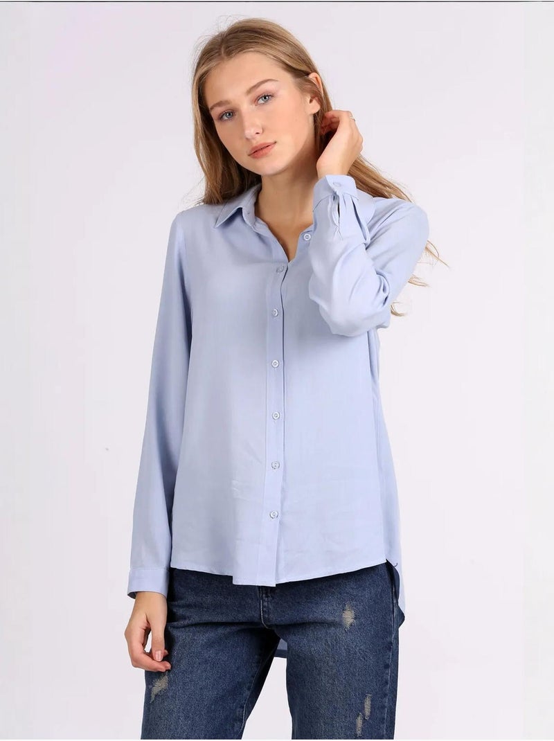 Camicia basic abbottonata bdart Blu pastello - Kiabi