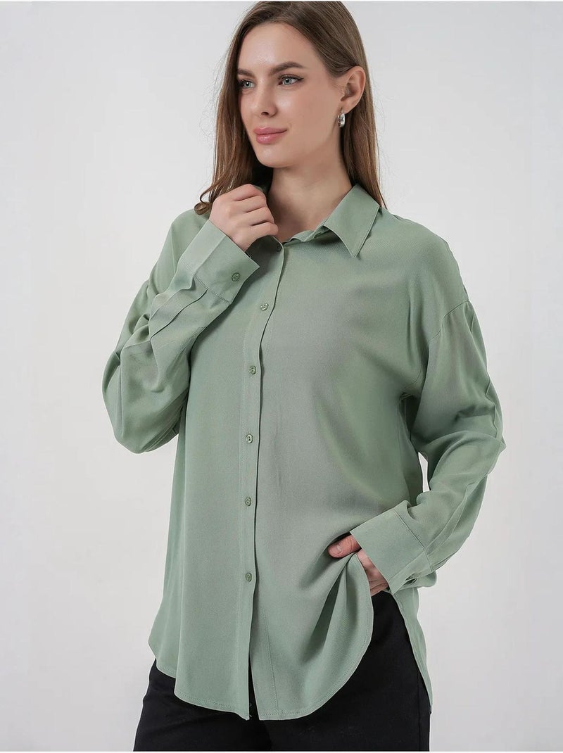 Camicia basic abbottonata bdart Verde pastello - Kiabi