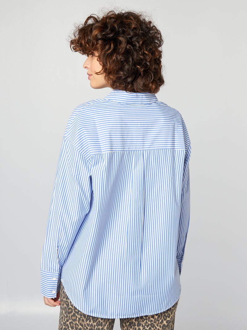 Camicia basica in popeline BLU - Kiabi