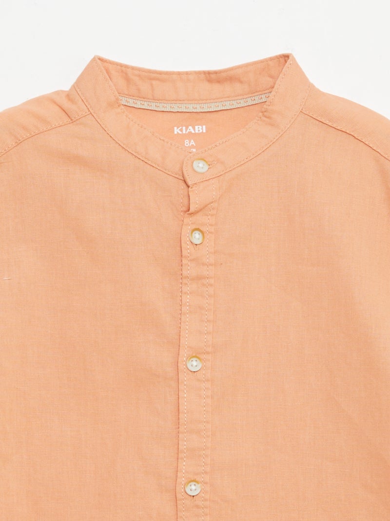Camicia bianca in cotone Arancione - Kiabi