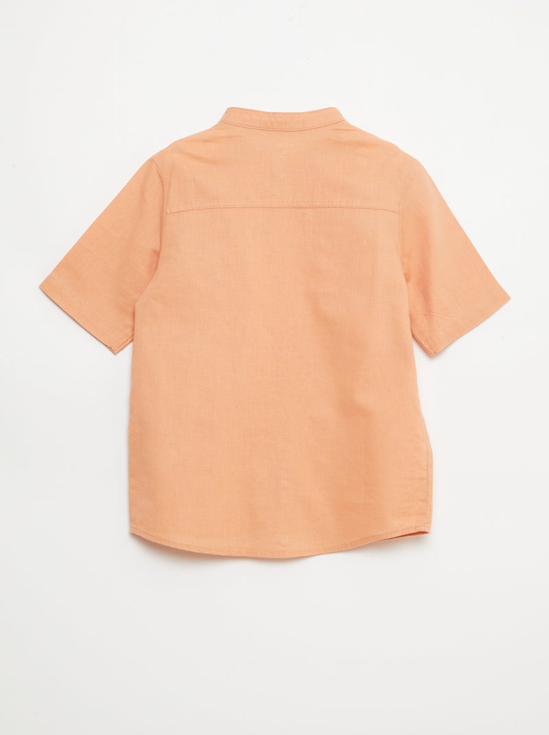 Camicia bianca in cotone Arancione - Kiabi