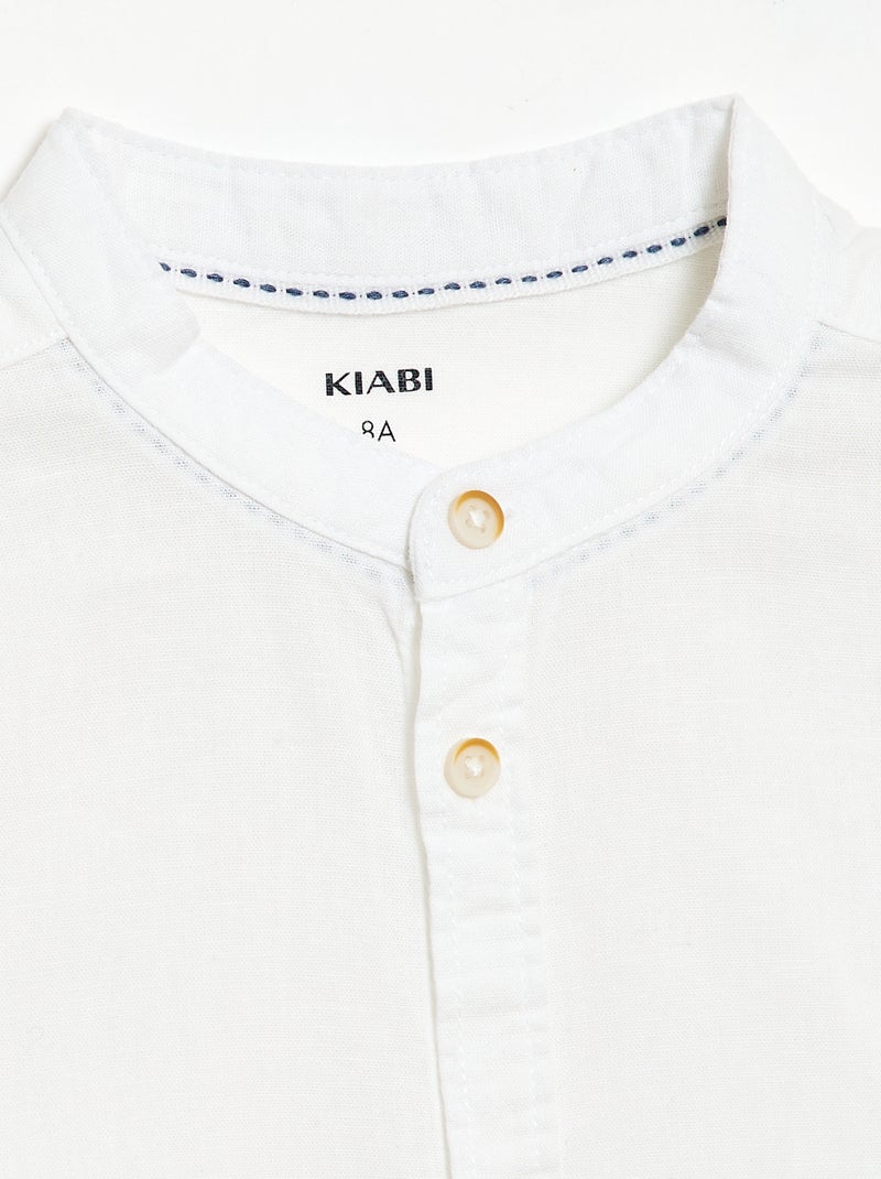Camicia bianca in cotone Bianco - Kiabi