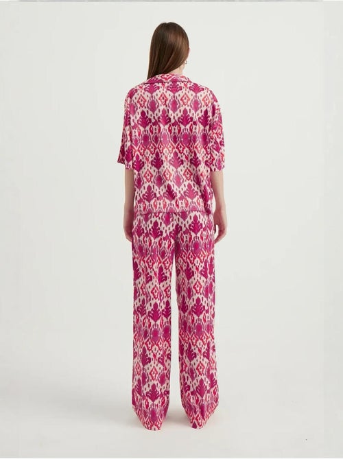 Camicia boho a maniche corte in raso rilassato - Kiabi Camicia boho a maniche corte in raso rilassato - Kiabi