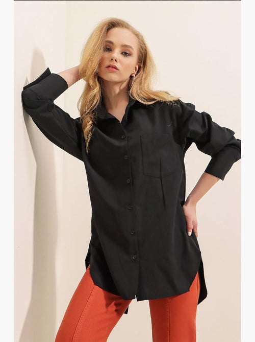 Camicia boyfriend con bottoni posteriori bdart - Kiabi Camicia boyfriend con bottoni posteriori bdart - Kiabi