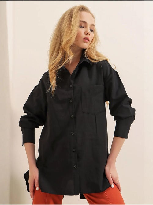 Camicia boyfriend con bottoni posteriori bdart - Kiabi Camicia boyfriend con bottoni posteriori bdart - Kiabi