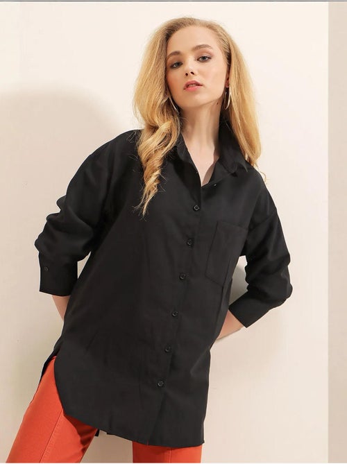 Camicia boyfriend con bottoni posteriori bdart - Kiabi Camicia boyfriend con bottoni posteriori bdart - Kiabi