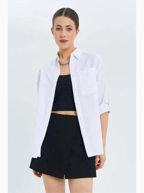 Camicia button-down a maniche lunghe con taschino mixray - Kiabi