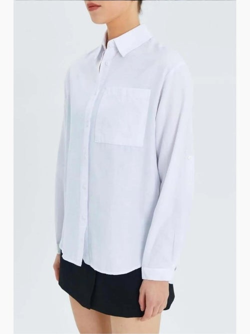 Camicia button-down a maniche lunghe con taschino mixray - Kiabi