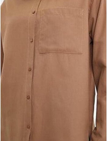 Camicia button-down a maniche lunghe con taschino mixray