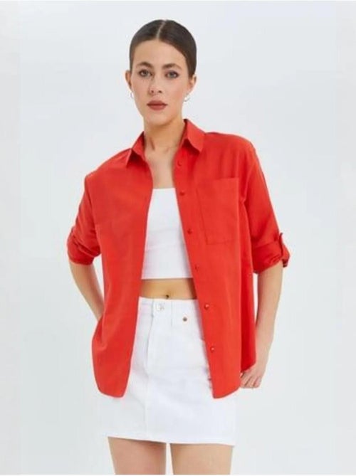 Camicia button-down a maniche lunghe con taschino mixray - Kiabi