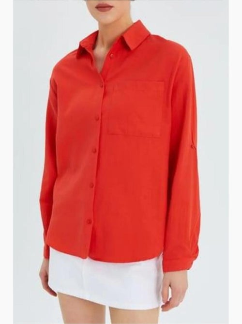 Camicia button-down a maniche lunghe con taschino mixray - Kiabi