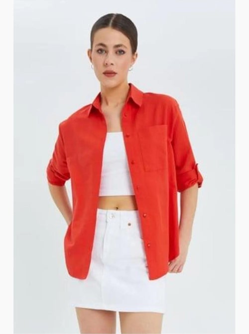 Camicia button-down a maniche lunghe con taschino mixray - Kiabi