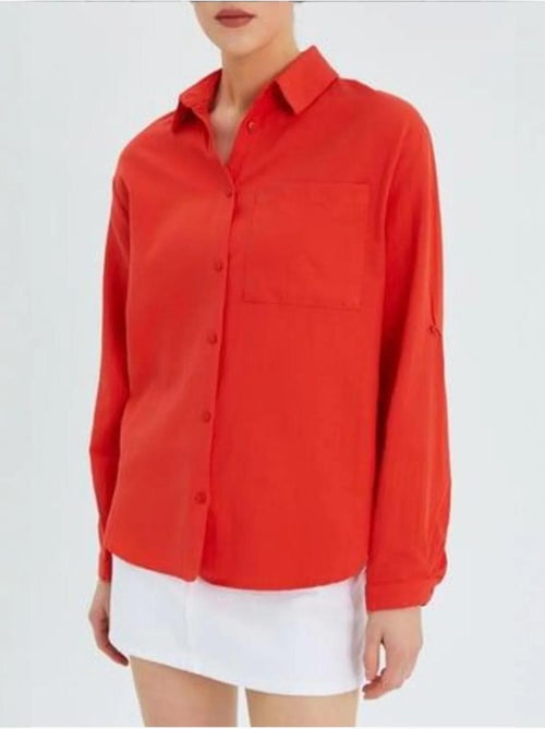 Camicia button-down a maniche lunghe con taschino mixray - Kiabi Camicia button-down a maniche lunghe con taschino mixray - Kiabi
