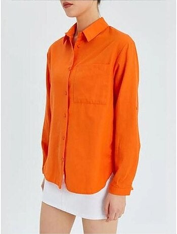 Camicia button-down a maniche lunghe con taschino mixray