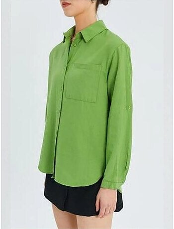 Camicia button-down a maniche lunghe con taschino mixray