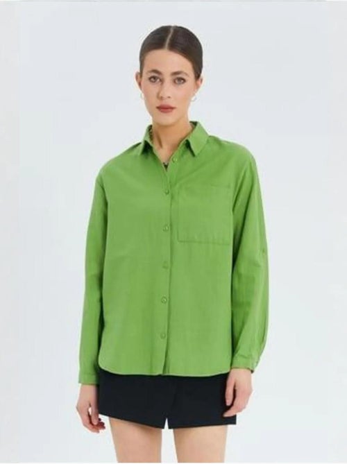Camicia button-down a maniche lunghe con taschino mixray - Kiabi
