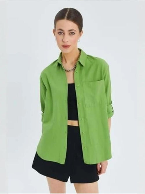 Camicia button-down a maniche lunghe con taschino mixray - Kiabi