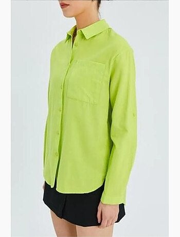 Camicia button-down a maniche lunghe con taschino mixray