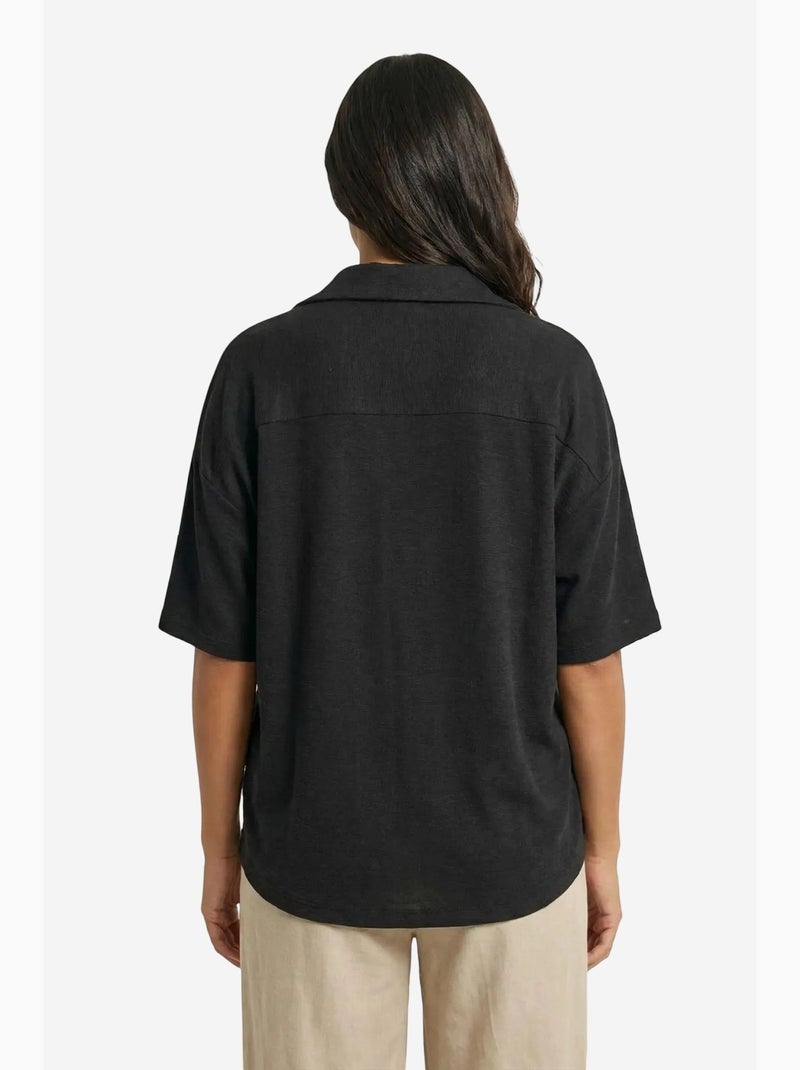 Camicia button-up a vestibilità rilassata my fashion Nero - Kiabi