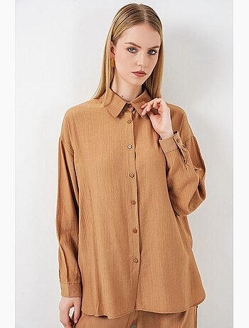 Camicia button-up testurizzata a maniche lunghe bdart