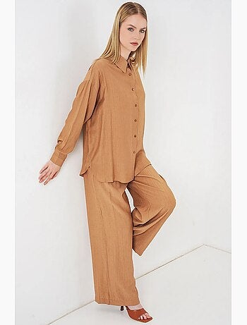 Camicia button-up testurizzata a maniche lunghe bdart