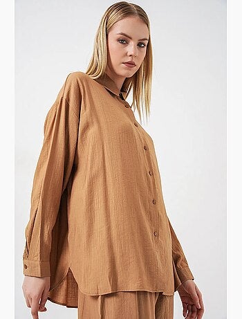 Camicia button-up testurizzata a maniche lunghe bdart