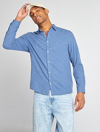 Camicia camicia tinta unita in flanella camicia tinta unita in flanella tinta unita