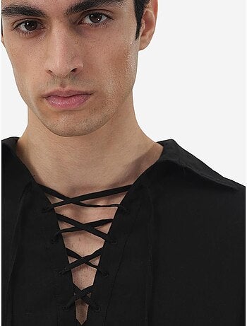 Camicia casual a maniche lunghe con dettaglio a laccio giesto